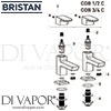 Bristan Cobalt Basin Taps Spares